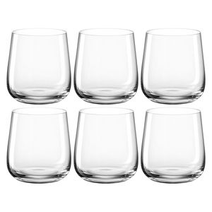 LEONARDO 066416 Brunelli Whiskybecher 400 ml, Teqton Glas, klar (6 Stück)