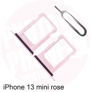 iPhone 13 Mini Sim Karten Halter Adapter Fach Stecker Tray Slot Card Ersatzteil + Nadel Neu Rose