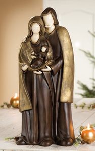 Gilde Krippenfiguren Francis Familia Heilige Familie, 50x22x14 cm, braun gold