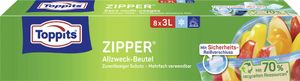 TOPPITS Allzweckbeutel mit Zipper 28 x 1 Liter transparent