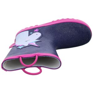 Sneakers Mädchen-Gummistiefel Einhorn Blau-Pink, Farbe:blau, EU Größe:31