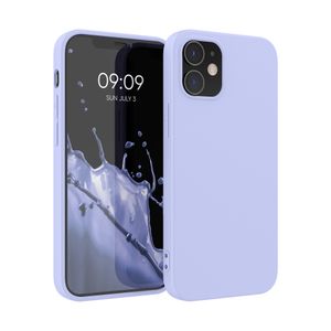 kwmobile Hülle kompatibel mit Apple iPhone 12 / iPhone 12 Pro Hülle - weiches TPU Silikon Case - Cover geeignet für kabelloses Laden - Pastell Lavendel