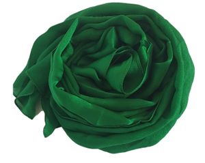 Schal 100% Seide Seidenschal Weich Damenschal Halstuch Tuch Tücher Unifarbe  180cm x 110cm Grün