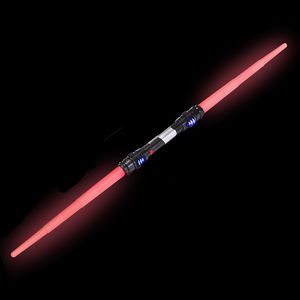 Doppelklingen Laserschwert Lichtschwert Laser Sword 138 cm Schwert mit Beleuchtung & Sound - Rot