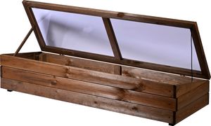 dobar Frühbeet-Aufsatz für Hochbeet 58406FSCe, Dunkelbraun, 117x40x16 cm