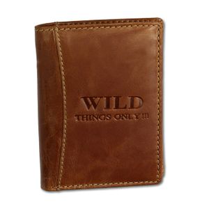 Wild Things Only oryginalny skórzany portfel unisex brązowy 12.5x2x9.5cm z zawieszką wróżki D2OPJ100O