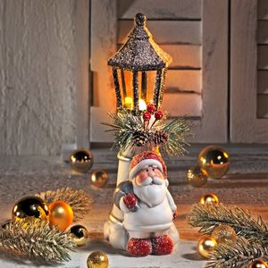 LED-Laterne mit Weihnachtsmann