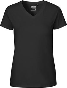 Neutral O81005 | Damen V-neck T-Shirt - Farbe: Black - Größe: L