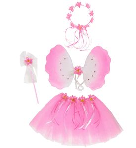 BLUMENFEE Dress- Up- Set (Tütü, Flügel, Kopfbedeckung, Zauberstab) Kinder