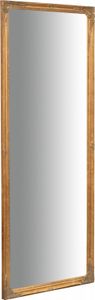 Lange wandspiegel 140x50x4 cm, Wandspiegel groß mit Holzrahmen, Ganzkörperspiegel, Gold