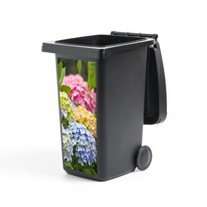 MuchoWow® Mülltonnenaufkleber Verschiedene Hortensienblüten 44x98 cm - Containeraufkleber - Aufkleber - Mülltonnen-Aufkleber