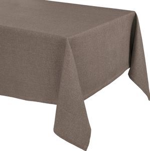 Elegante Tischdecke Edel Leinenoptik, Lina Tischdecke und Tischläufer, Farbe und Größe wählbar,160x160cm,Haselnuss
