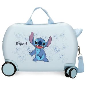 Joumma Bags Sitzkoffer Ziehkoffer Kinderkoffer Kinder Hartschalen Koffer Disney Stitch Hellblau