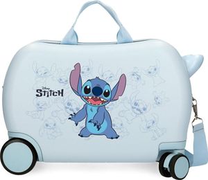 Joumma Bags Sitzkoffer Ziehkoffer Kinderkoffer Kinder Hartschalen Koffer Disney Stitch Hellblau