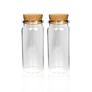 Mini Glasflaschen mit Korken 50ml ( 12er Pack ) - Kleine Glasfläschchen zum Befüllen - Reagenzglas Glas für Hochzeit - Mini Gläser Gastgeschenke