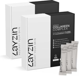 LAYZIN Verisol Collagen Complex - mit Hyaluronsäure und Vitamin C - 60 Beutel - 300gr Kollagen - Halal zertifiziert