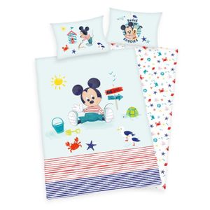 HERDING FLANEL BIO Obliečky do postieľky Mickey baby  Bio Bavlna Flanel, 100/135, 40/60 cm
