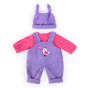 Bayer Design - Kleider für Puppen 38 cm, 3 Teile, lila, pink, Vogelmotiv