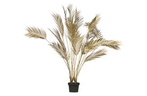 WOOOD Kentia Palme Gold Kunstpflanze 110 cm - Zimmerpalme Künstliche Pflanze im Topf