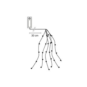 LED-Drahtbüschel, 80 warmweiße LEDs, batteriebetrieben
