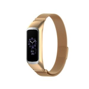 Strap-it Milanese Armband - Kompatibel mit Samsung Galaxy Fit 2 Armband Edelstahl Armband mit Magnetverschluss - Ersatzarmband - Hochwertiges Material - für Samsung Galaxy Armband Rosa Gold