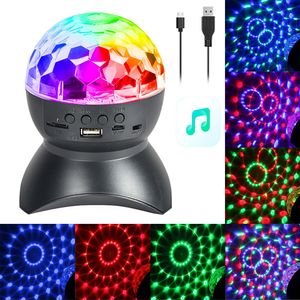 LED Discokugel Partylicht RGB Bluetooth-Lautsprecher, Discolicht 7Lichteffekte USB, Partybeleuchtung Bühnenlicht Kneipe Ball Feier Aufführung