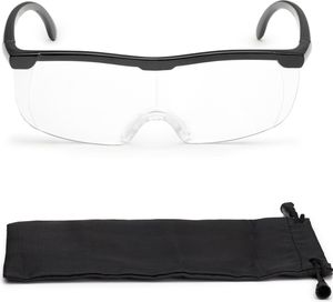 FALINGO Lupenbrille Vergrößerungsbrille Leselupe Lupe auf der Nase Vergrößerung auf 200% (Schwarz)