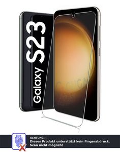 Für Samsung Galaxy S23 5G - Panzerglas - Vollkleber! Panzerfolie Schutzglasfolie Displayschutzglas Echt Glas Schutz Folie Display Glasfolie 9H - 1 Stück