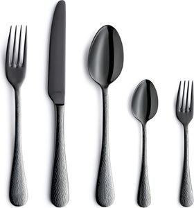 Amefa 30-tlg. Besteckset SIERRA schwarz gehämmert