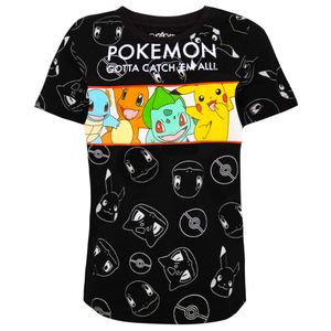 Pokemon - T-Shirt für Jungen NS6693 (128) (Schwarz/Weiß)