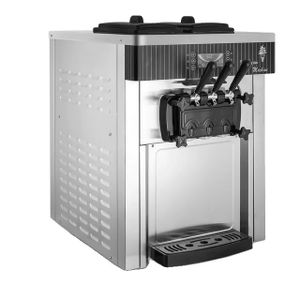 Soft-Eis-Maschine, Gewerbeklasse, Edelstahl, 2200W Desktop