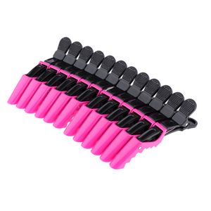 12 Stück Haarstyling Clips Klemmen  Hairstying Perming Friseur Tool Farbe Rose Rot