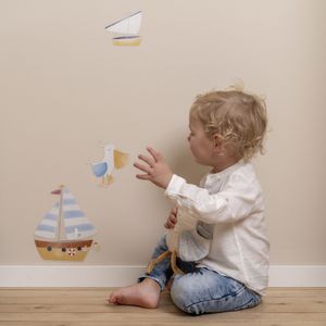 Little Dutch | Wandaufkleber Kinderzimmer Hochwertig Luxus-Mattlackierung Sailors Bay das Meer 2x 42x30cm