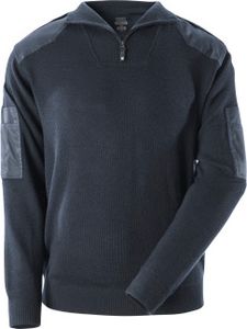 Mascot Strickpullover mit kurzem Reißverschluss Frontline 17205, Farbe:schwarzblau, Größe:4XL