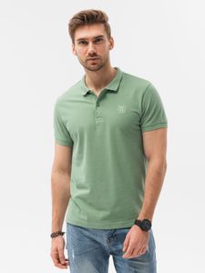 Ombre Clothing Herren-T-Shirt mit Kragen Douglas hellgrün XXL