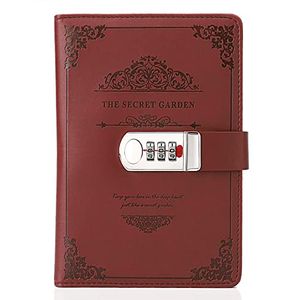 ANTCOOL Tagebuch mit Schloss und Stift, nachfüllbares Notizbuch mit Zahlenschloss, Vintage-Ledereinband, Schreibnotizbuch mit Geschenkbox für Mädchen, Jungen, Frauen, Erwachsene