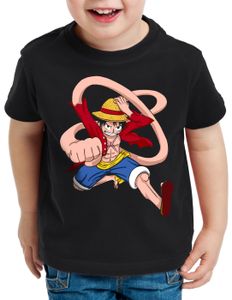 style3 Ruffy Arm Stretch T-Shirt für Kinder strohhut anime japan, Größe:164