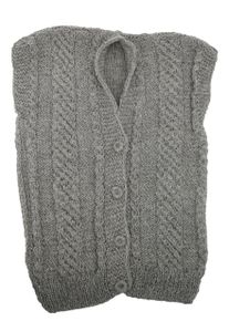 Strickweste aus Schafwolle Lou - Farbe: Grau