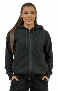 Nebbia Classic Zip-Up Hoodie INTENSE Signature Black L Trainingspullover