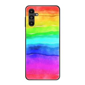 König Design Hülle kompatibel mit Samsung Galaxy A13 5G Kunststoff Soft Handyhülle - Handy Case Regenbogen