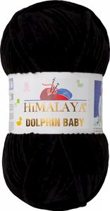 Strickfein Himalaya Dolphin Baby super Bulky Chenille Garn Wolle strickgarn 100 gr 80311 - schwarz