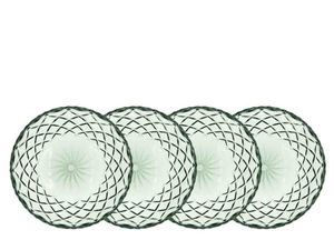 Lyngby Glas Sada skleněných talířů Sorrento 16 cm (4 ks) Green
