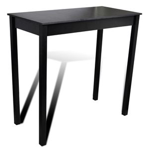 vidaXL Barový stôl MDF čierny 115 × 55 × 107 cm