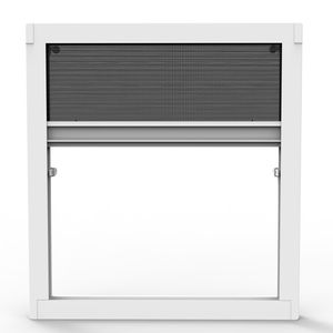 Insektenschutz Plissee für Fenster und Dachfenster Dachfensterplissee, Farbe:Weiß