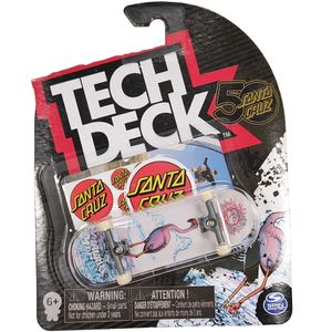 Tech Deck Fingerboard Skateboard Santa Cruz Pink Flamingo + nálepka