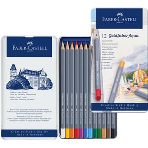 FABER-CASTELL Aquarellstifte GOLDFABER 12er Metalletui