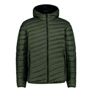 CMP Herren Outdoorjacke Steppjacke wattierte Jacke Man Jacket Fix Hood, Farbe:Grün, Artikel:-E319 oil green, Größe:48