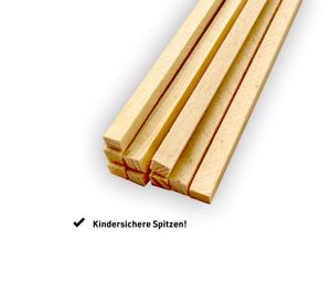 Holzstäbchen vierkant 350x4x4 mm Zuckerwattestäbe Bombon-Stäbchen Spieße Stäbchen für Zuckerwatte Basteln und Haushalt (150 Stück)
