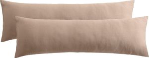 NatureMark 2er Pack Jersey Kissenbezug Kissenhülle Kissenbezüge Seitenschläferkissen Nackenkissen viele Größen und Farben  (40 x 145 cm (Seitenschläfer/Stillkissenbezug), Sand/Beige)