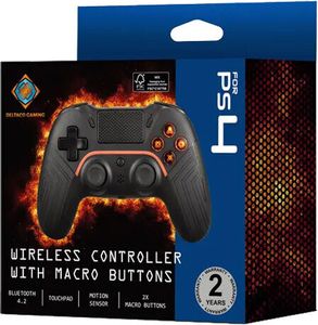 Ovladač PS4 Deltaco wireless black auch PC